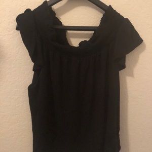 Black over the shoulder top!!